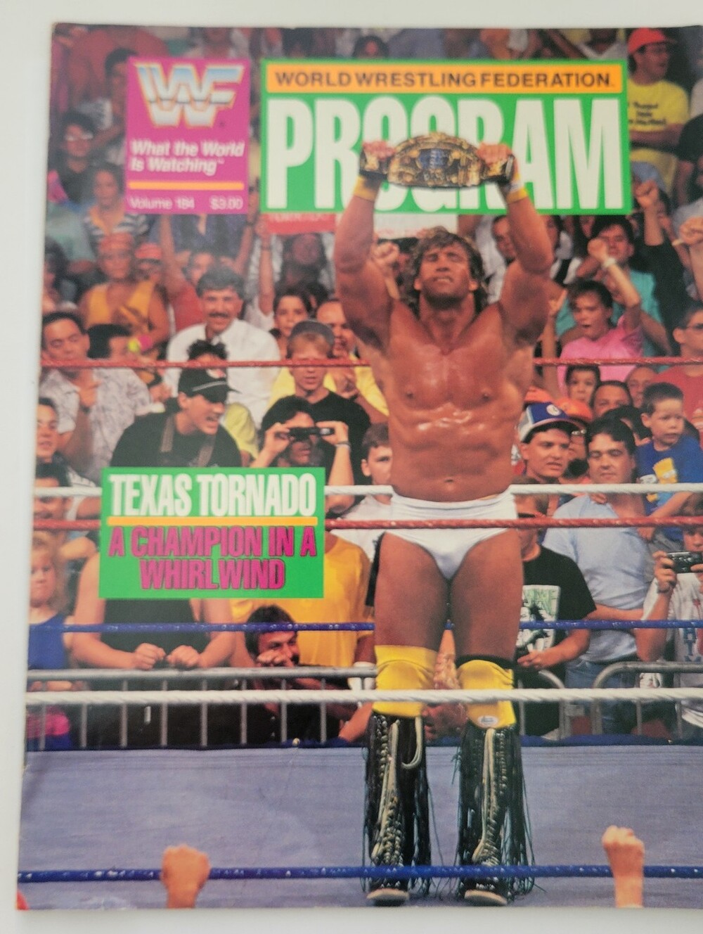 WWF Wrestling Program 184 1990 NWA WCW WWE ECW Hogan Piper Andre Macho Von Erich